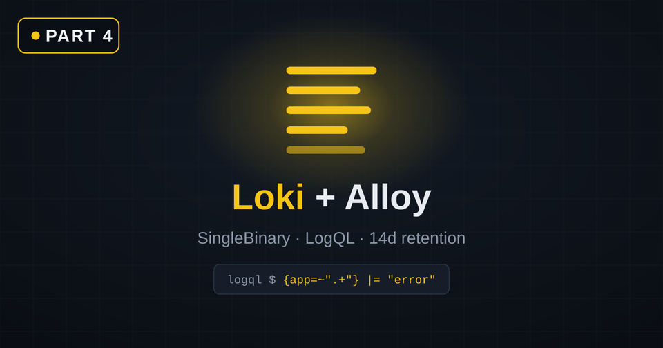 K8s Monitoring Part 4: Loki + Alloy — Every Log for 6GiB
